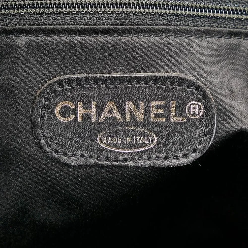 Chanel Triple Coco Mark Fringe Shoulder Bag Tote Bag Black - Picture 7 of 7